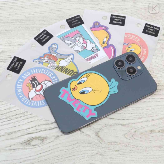 Japan Looney Tunes Vinyl Sticker - Tweety / Pink - 2