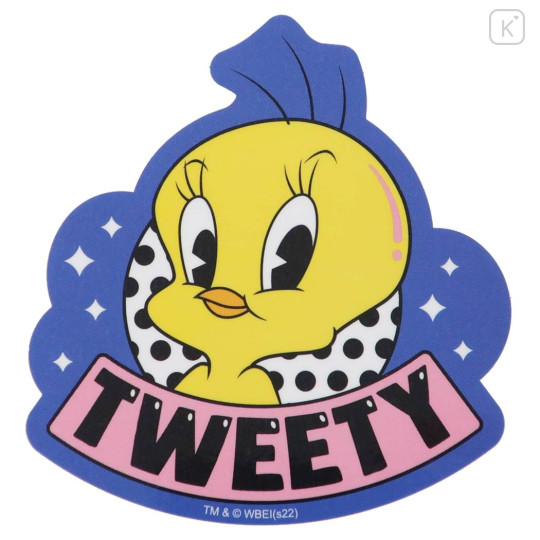 Japan Looney Tunes Vinyl Sticker - Tweety / Blue - 1