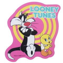 Japan Looney Tunes Vinyl Sticker - Tweety & Sylvester / Pink