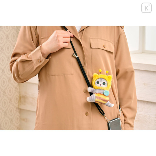 Japan Mofusand Mascot Holder Plush Clip - Cat : Cosplay Bee - 2