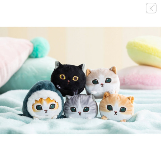 Japan Mofusand Mini Fluffy Plush Toy - Grey Cat - 3