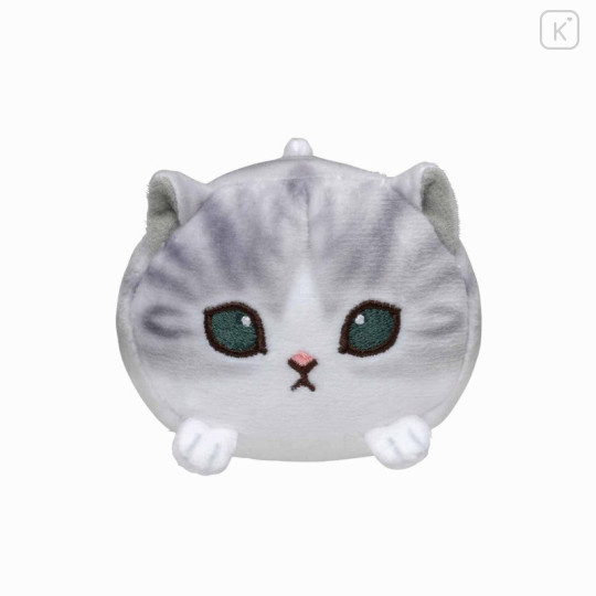 Japan Mofusand Mini Fluffy Plush Toy - Grey Cat - 4