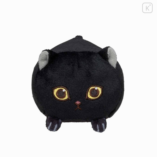 Japan Mofusand Mini Fluffy Plush Toy - Black Cat - 4