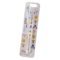 Japan Disney Store Sarasa Multi 4+1 Gel Pen & Mechanical Pencil - Winnie The Pooh / Face