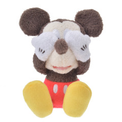 Japan Disney Store Fluffy Plush Keychain - Mickey Mouse / Hide And Seek