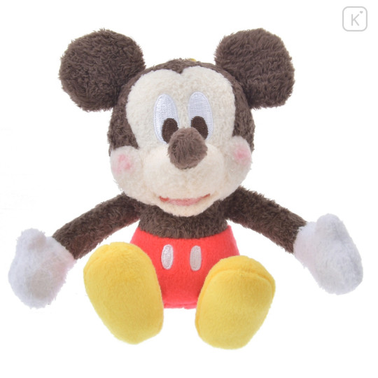 Japan Disney Store Fluffy Plush Keychain - Mickey Mouse / Hide And Seek - 4