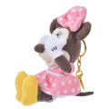 Japan Disney Store Fluffy Plush Keychain - Minnie Mouse / Hide And Seek - 2