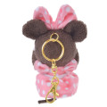 Japan Disney Store Fluffy Plush Keychain - Minnie Mouse / Hide And Seek - 3