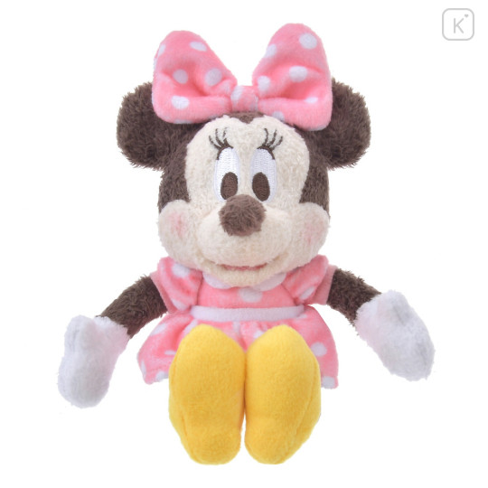 Japan Disney Store Fluffy Plush Keychain - Minnie Mouse / Hide And Seek - 4