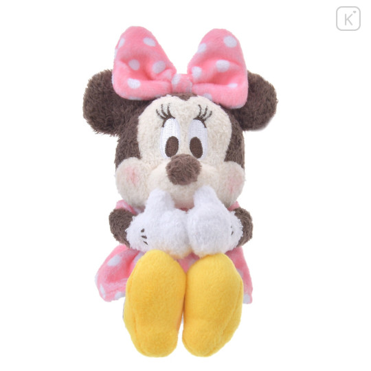 Japan Disney Store Fluffy Plush Keychain - Minnie Mouse / Hide And Seek - 5