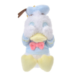 Japan Disney Store Fluffy Plush Keychain - Donald Duck / Hide And Seek