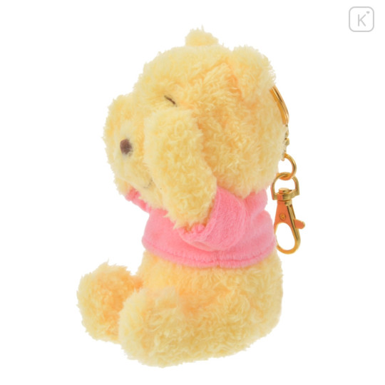 Japan Disney Store Fluffy Plush Keychain - Pooh / Hide And Seek - 2