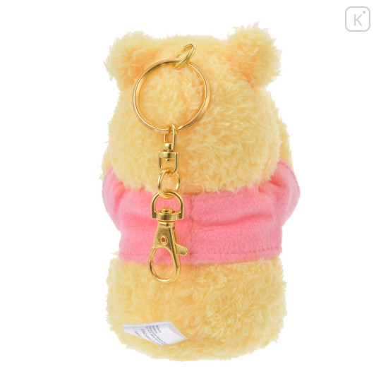 Japan Disney Store Fluffy Plush Keychain - Pooh / Hide And Seek - 3