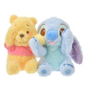 Japan Disney Store Fluffy Plush Keychain - Pooh / Hide And Seek - 6