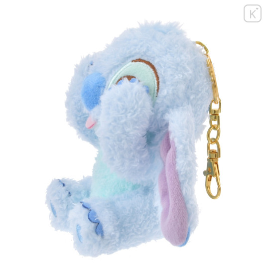 Japan Disney Store Fluffy Plush Keychain - Stitch / Hide And Seek - 2