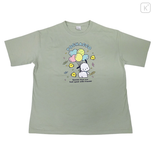 Japan Sanrio Big T-shirt - Pochacco Party / Green - 1