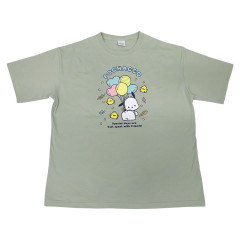 Japan Sanrio Big T-shirt - Pochacco Party / Green