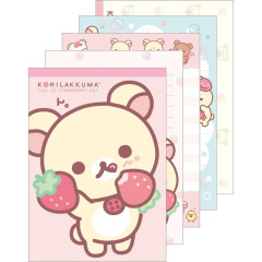 Japan San-X A6 Notepad - Rilakkuma / Full of Strawberry Day A