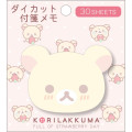 Japan San-X Die-cut Sticky Notes - Korilakkuma / Full of Strawberry Day A - 1