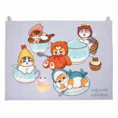Japan Mofusand Exhibition Fabric Poster - Cat / Teddy Bear Cosplay / Group Hug