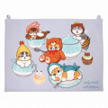 Japan Mofusand Exhibition Fabric Poster - Cat / Teddy Bear Cosplay / Group Hug - 1