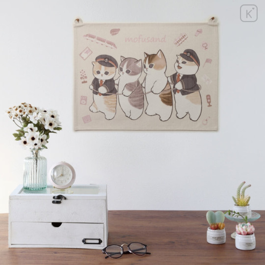 Japan Mofusand Mofumofu Station Fabric Poster - Cat - 2