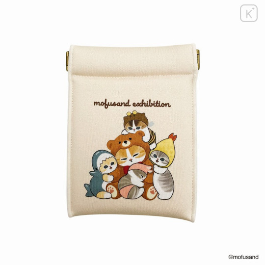 Japan Mofusand Exhibition Spring-Mouth Pouch (S) - Cat / Teddy Bear Cosplay / Group Hug - 1