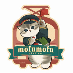 Japan Mofusand Exhibition Vinyl Sticker - Cat / Mofumofu Station