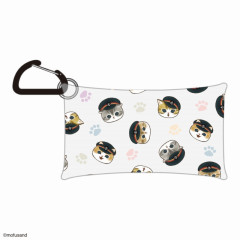 Japan Mofusand Multi Clear Pouch (S) with Carabiner - Cat / Mofumofu Station