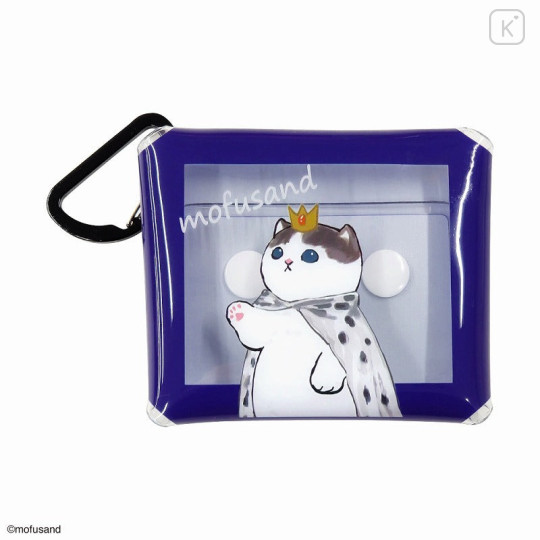 Japan Mofusand Multi Clear Pouch (SS) with Carabiner - Cat / King - 1