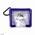 Japan Mofusand Multi Clear Pouch (SS) with Carabiner - Cat / King - 1
