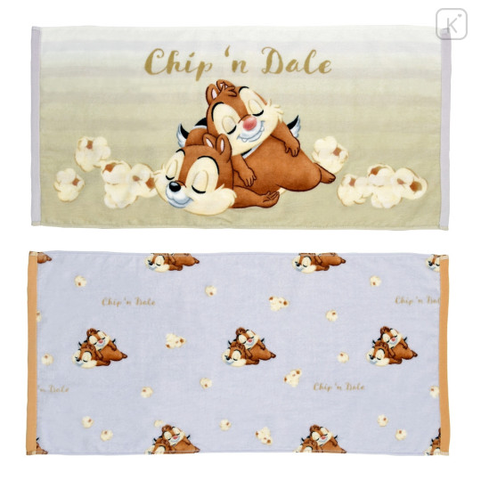 Japan Disney Store Face Towel Set of 2 - Chip & Dale / Chill Life - 1