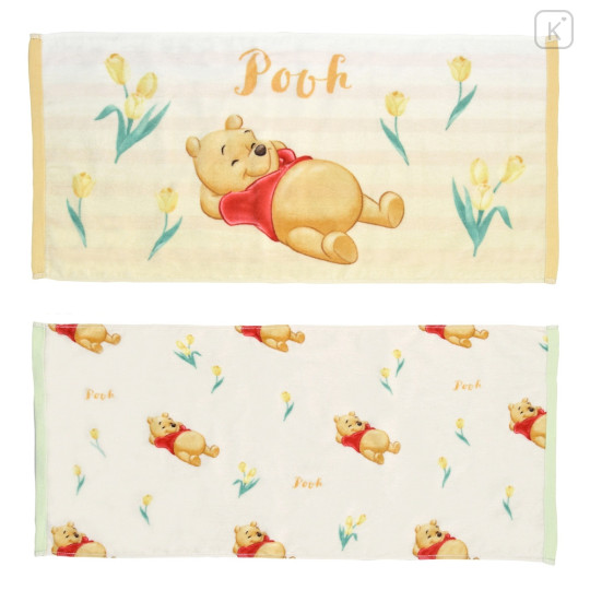 Japan Disney Store Face Towel Set of 2 - Pooh / Chill Life - 1