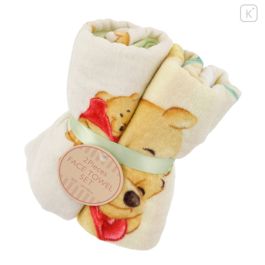 Japan Disney Store Face Towel Set of 2 - Pooh / Chill Life - 3