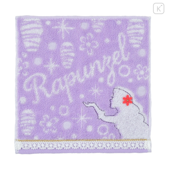 Japan Disney Store Towel Handkerchief - Rapunzel / Silhouette - 1