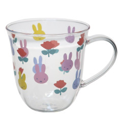 Japan Miffy Glass Mug - Rose / Colorful