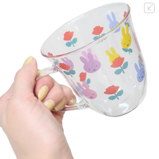 Japan Miffy Glass Mug - Rose / Colorful - 2