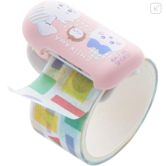 Japan Chiikawa Masking Tape Cutter - Chiikawa & Hachiware / Pink - 3