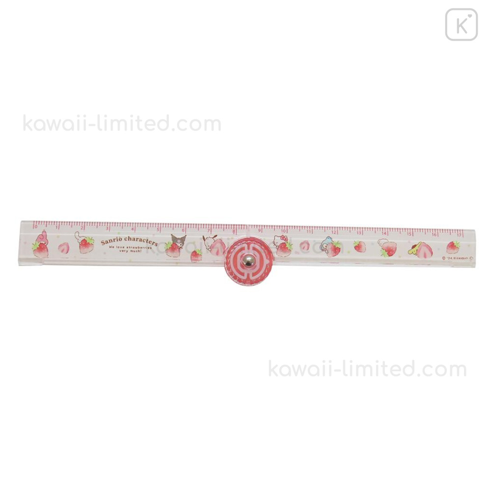 Japan Sanrio Folding Ruler 17cm - Characters : Strawberry | Kawaii Limited