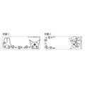 Japan Sanrio Twin Stamp - Kuromi & My Melody - 2