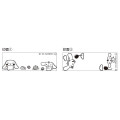 Japan Sanrio Twin Stamp - Cinnamoroll & Milk - 2