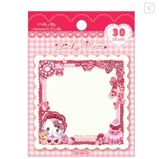 Japan Sanrio × Amenomori Fumika Sticky Note - Hello Kitty / Lolita Sweetheart - 1