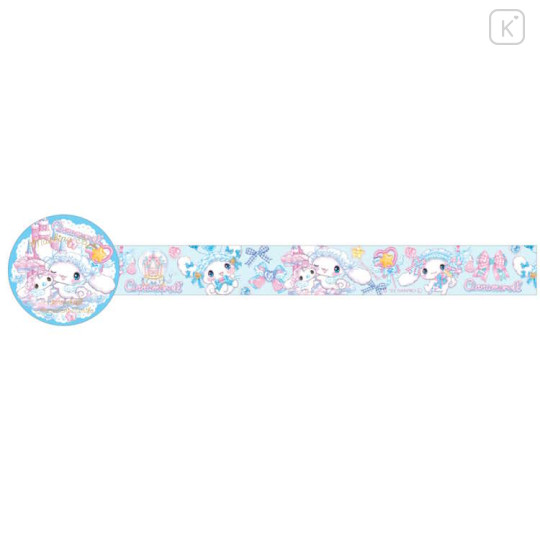 Japan Sanrio × Amenomori Fumika Washi Masking Tape - Cinnamoroll / Lolita Sweetheart - 1
