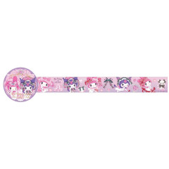 Japan Sanrio × Amenomori Fumika Washi Masking Tape - Kuromi & Melody / Lolita Sweetheart