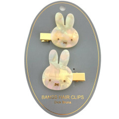 Japan Miffy Hair Clip Set of 2 - Marble Gold