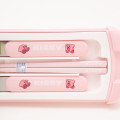 Japan Kirby Bento Lunch Cutlery Set Spoon Fork Chopstick - Kirby / Pink Face - 2