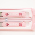 Japan Kirby Chopsticks & Spoon & Fork with Case - Pink - 2