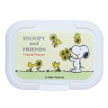 Japan Peanuts Peel-off Wet Tissue Lid (S) - Snoopy & Woodstock / Friends Forever Yellow - 1