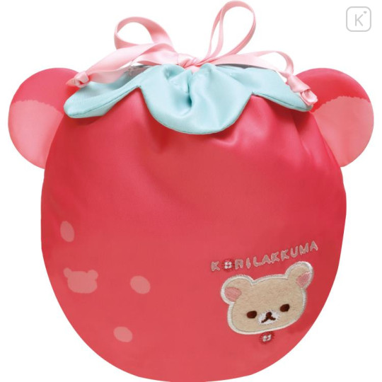 Japan San-X Drawstring Purse - Korilakkuma : Full of Strawberry Day - 1