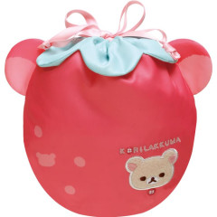 Japan San-X Drawstring Purse - Korilakkuma : Full of Strawberry Day